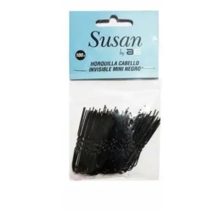 Asuer Horquilla Cabello Invisible Mini Negro Susan 100uds